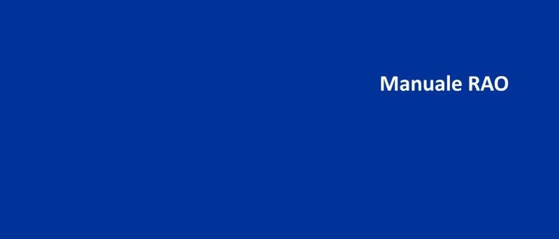 Clicca per accedere all'articolo MANUALE RAO AGENAS